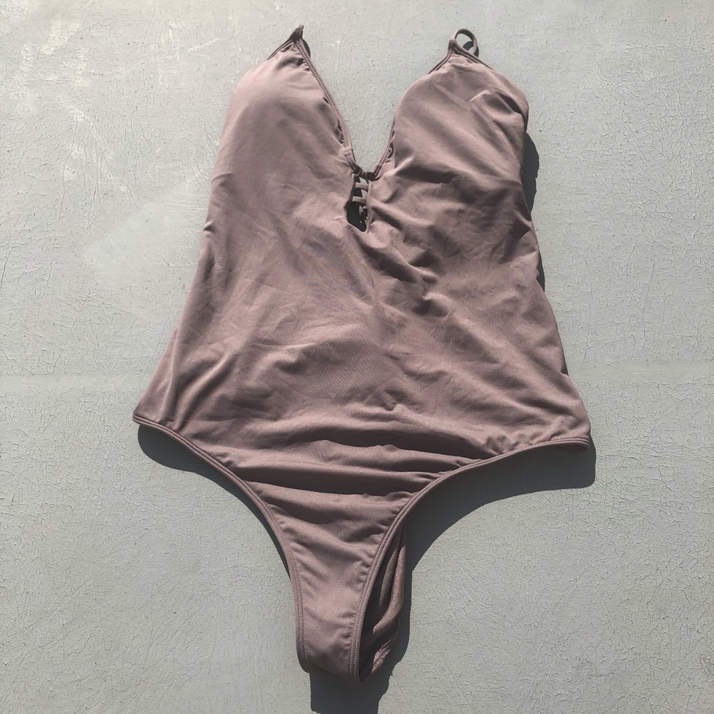 O’Neill brownish purple cheeky one pice swimsuit